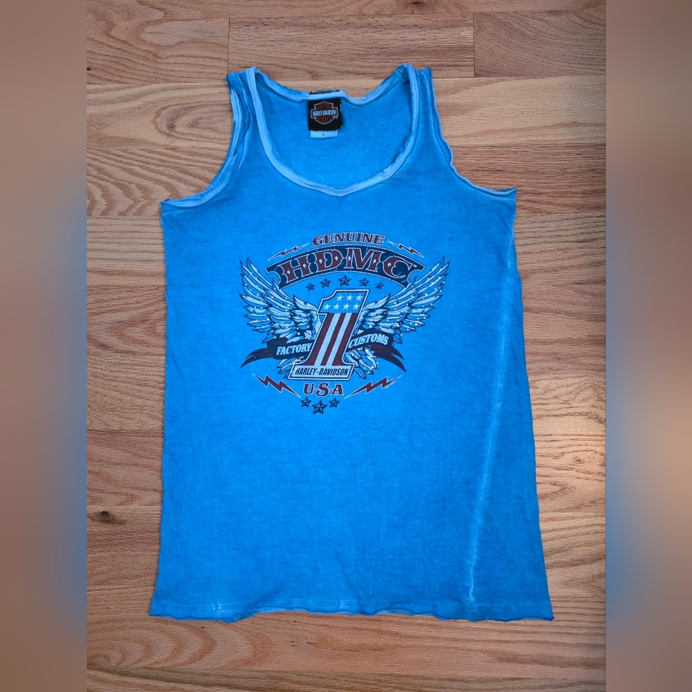Harley-Davidson Blue Tank Top